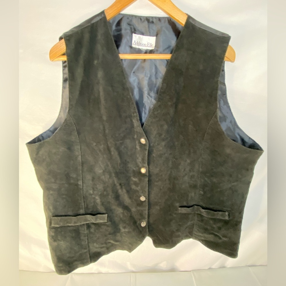 Addition Elle Black leather vest size xxl